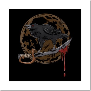 RAVEN, MOON & SWORD Posters and Art